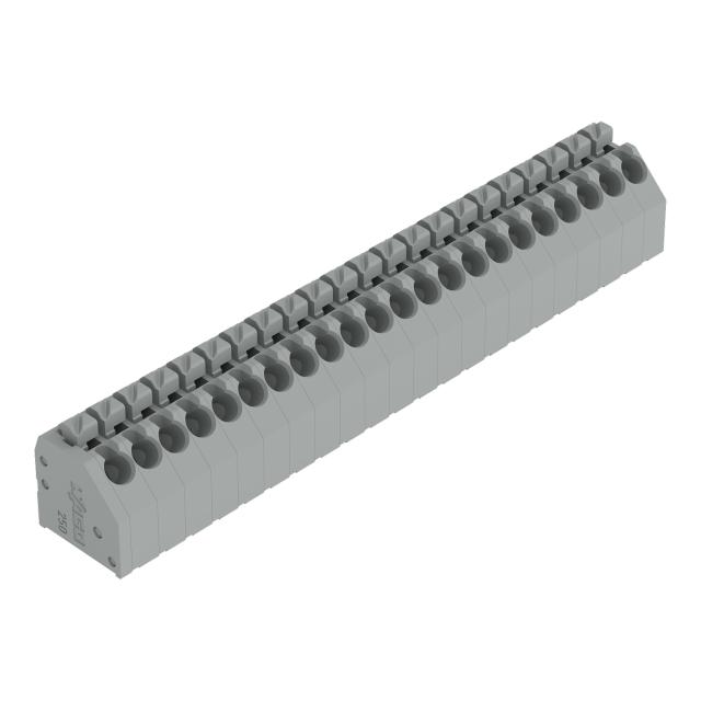 Złączka do płytek drukowanych przycisk 1,5mm2 RM 3,5mm 22-bieg szara /15szt./ 250-222 WAGO