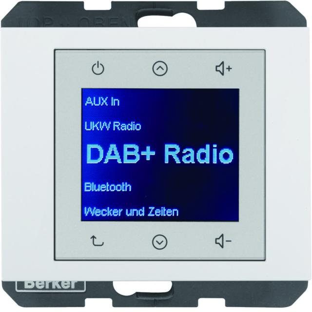 Berker K.1 Radio Touch podtynkowe DAB+ Bluetooth biały połysk 30847009 HAGER