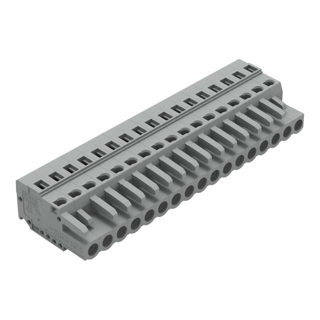 MCS-MIDI Classic gniazdo 17-bieg. szare raster 5 mm /25szt./ WAGO