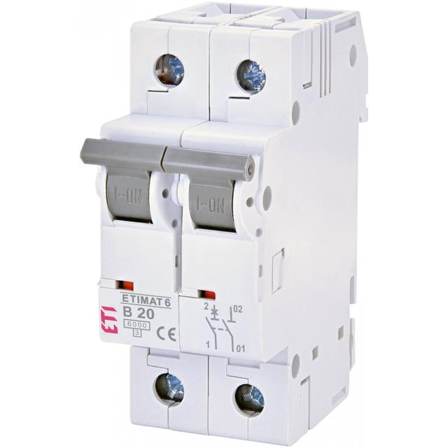 Wyłącznik nadprądowy MAT 6 1P+N B4A 002112511 ETI