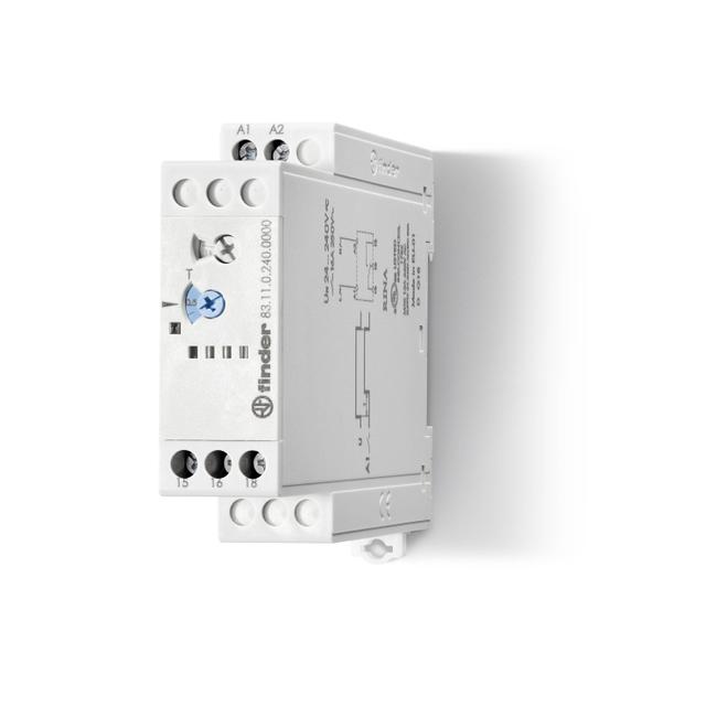 Przekaźnik czasowy jednofunkcyjny 1 P; 16A; 24…240V AC/DC; AI, 83.11.0.240.0000