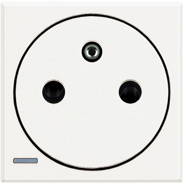 AXOLUTE - GNIAZDO 2P+Z 16A PŁASKIE BIAŁE (AUTOZACISKI), Bticino