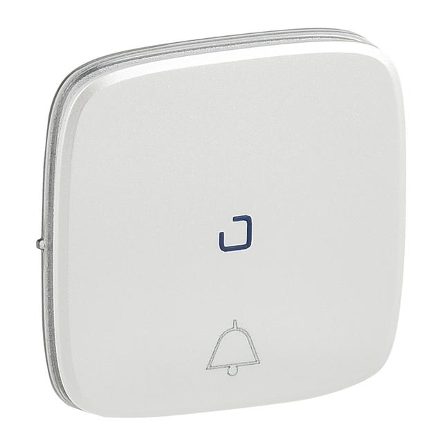 VALENA ALLURE - KLAWISZ PERŁOWY PRZYCISKU PRZEŁĄCZNIKANEGO NO/NC Z SYMBOLEM DZWONKA Z PODŚWIETLENIEM