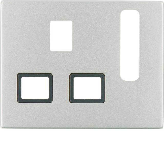K.5 Płytka czołowa do gniazda z uziemieniem standard brytyjski, stal szlachetna 3313077014 HAGER
