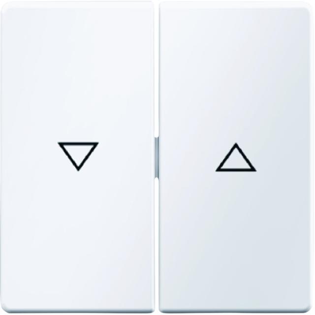 BERKER Q.x Klawisze z nadrukowany symbol strzałka do łącznika 2-klawiszowego biały aksamit 16256089