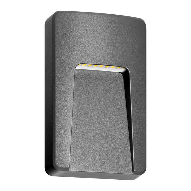 SLIGO LED 3W, lampa elewacyjna, 240lm, IP65, 4000K, prostokątna, szara