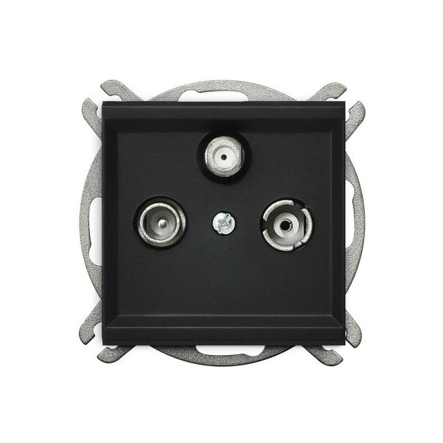 SONATA Gniazdo RTV-DATA - kolor czarny metalik