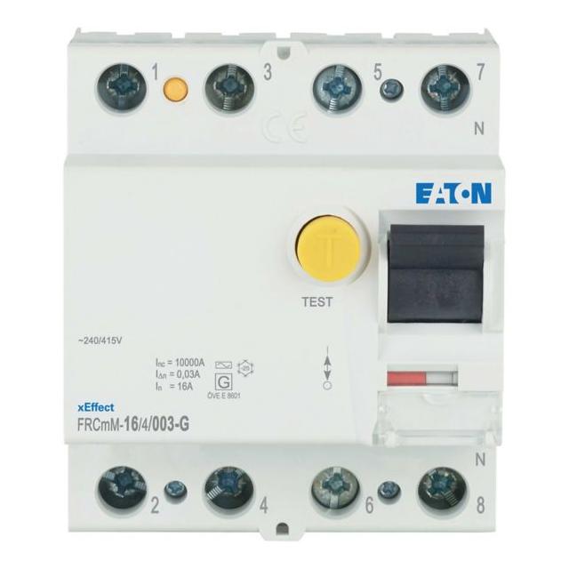 FRCMM-16/4/003-G Wyłącznik różnicowoprądowy 10kA 16A 4P 30mA typ G 170367 EATON