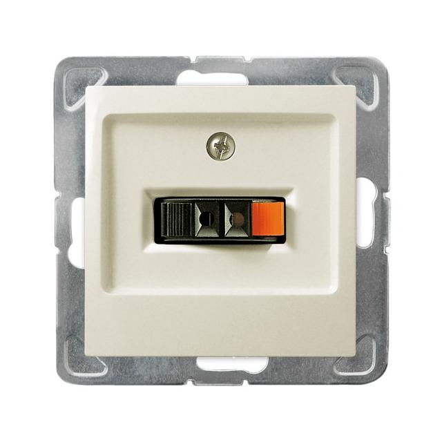 IMPRESJA Gniazdo głośnikowe pojedyncze - kolor ecru GG-1Y/m/27