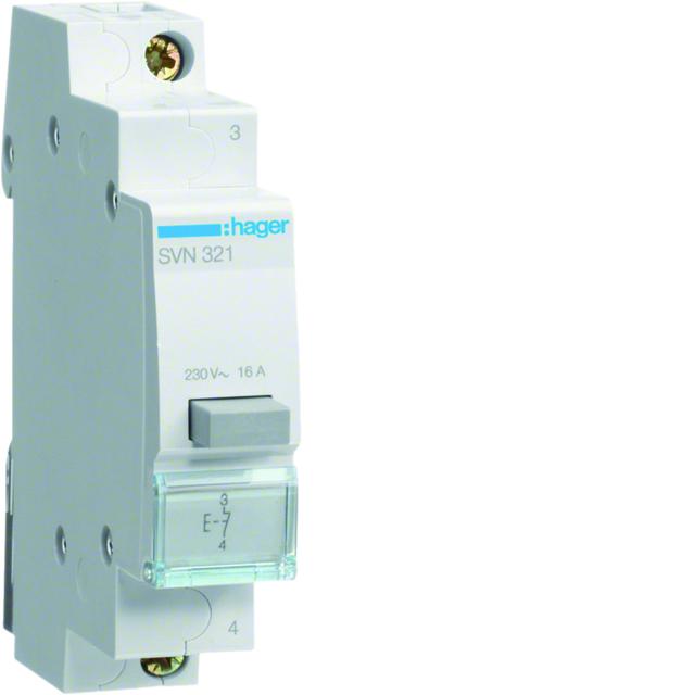 Przycisk sterowniczy 1NC Ith=16A 230VAC SVN321 HAGER
