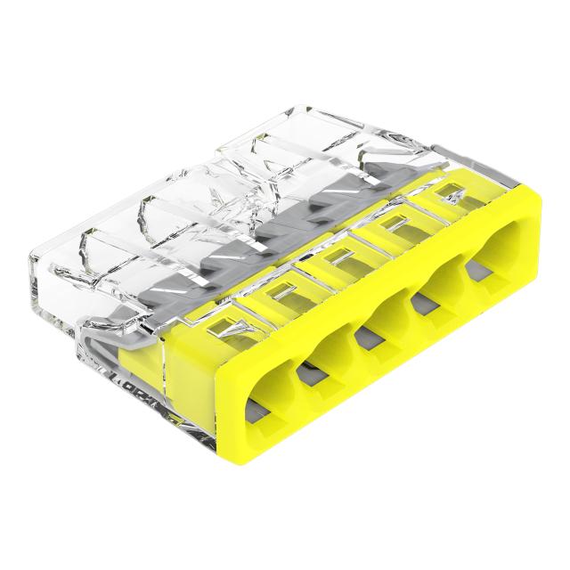 Szybkozłączka 5x 0,5‑2,5mm2 transparentna / żółta 2273‑205 /100szt./ WAGO