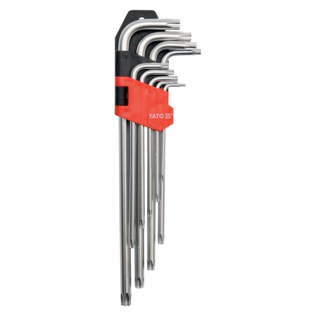 KLUCZE TORX 9CZ. T10 - T50 DŁUGIE Cr-V
