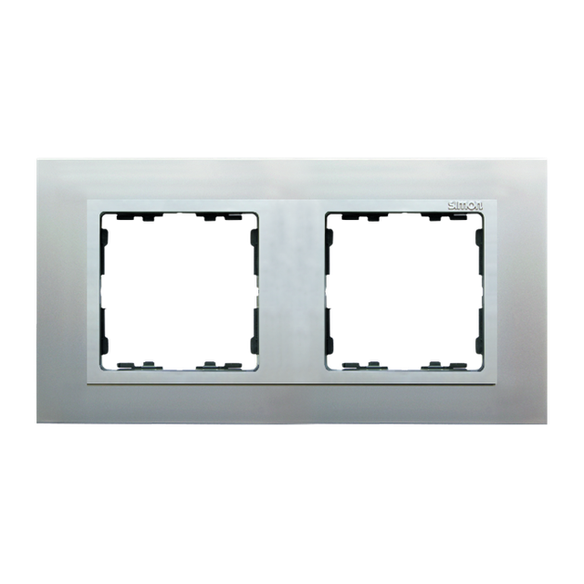Simon 82 Nature Ramka 2-krotna Nature-metal Aluminium / pierścień aluminium mat 82927-33 KONTAKT