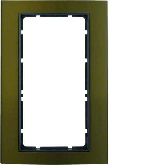 BERKER B.3 Ramka z dużym wycięciem aluminium brązowa/antracyt 13093001 HAGER
