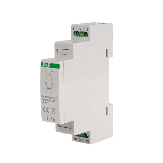 Zasilacz impulsowy 12W 13,5V DC nap. zas. 100-230V do montażu na szynie DIN ZI-16 F&F