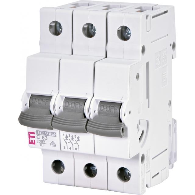 Wyłącznik nadprądowy MAT P10 3P C63A 001901336 ETI
