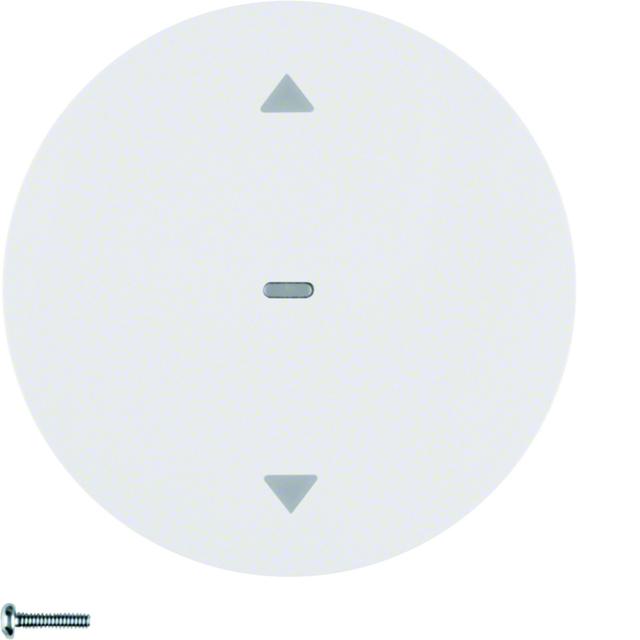 BERKER R.X/1930/Glas Przycisk żaluzjowy komfort do sterowników żaluzjowych biały 85241139 HAGER