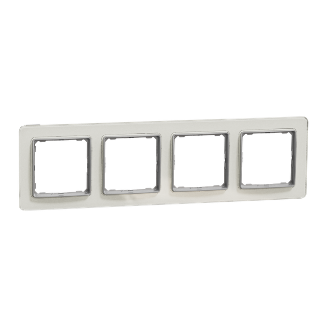 Sedna Design & Elements Ramka poczwórna szkło białe efekt szkła SDD360804 SCHNEIDER