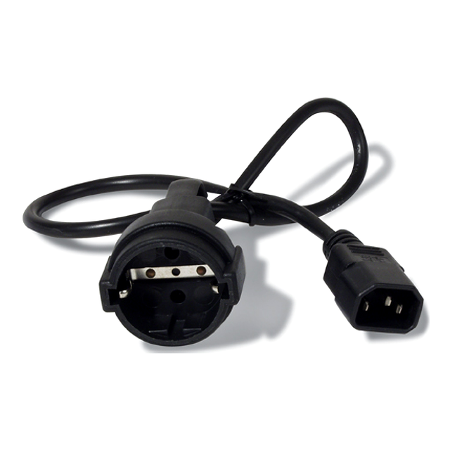 Kabel zasilający 10A o długości 0,6m C14 na BS1363 (gniazdo brytyjskie) AP9881 AP9880 SCHNEIDER