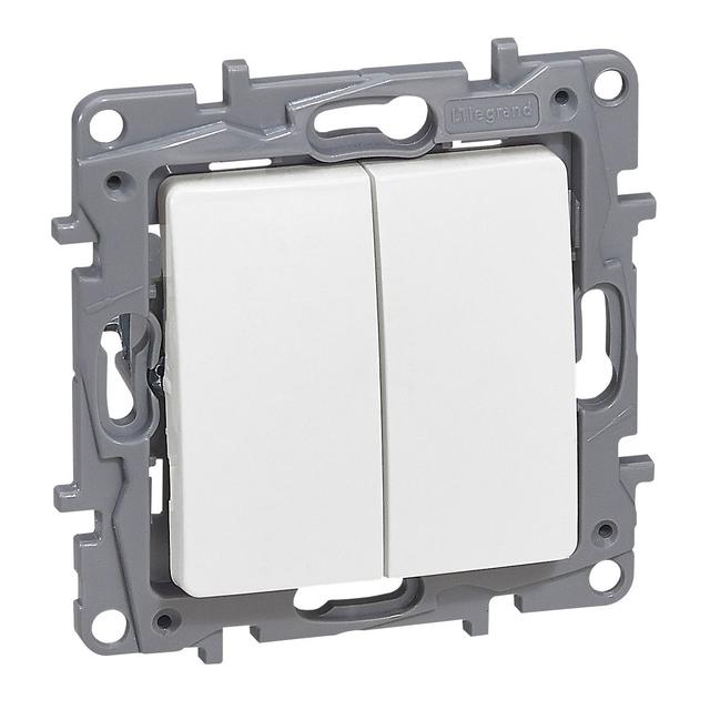 Niloe/Niloe Selection Łącznik Schodowy 10Ax + Przycisk Przełączny No/Nc 6A Biały 764509 LEGRAND