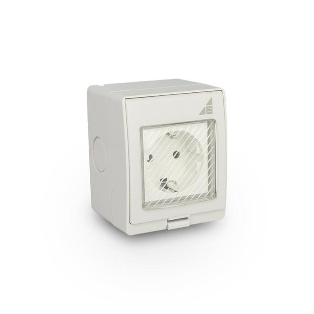 Gniazdo pojedyncze Schuko natynkowe GPNS IP55 /AQUA55/ OPATÓWEK