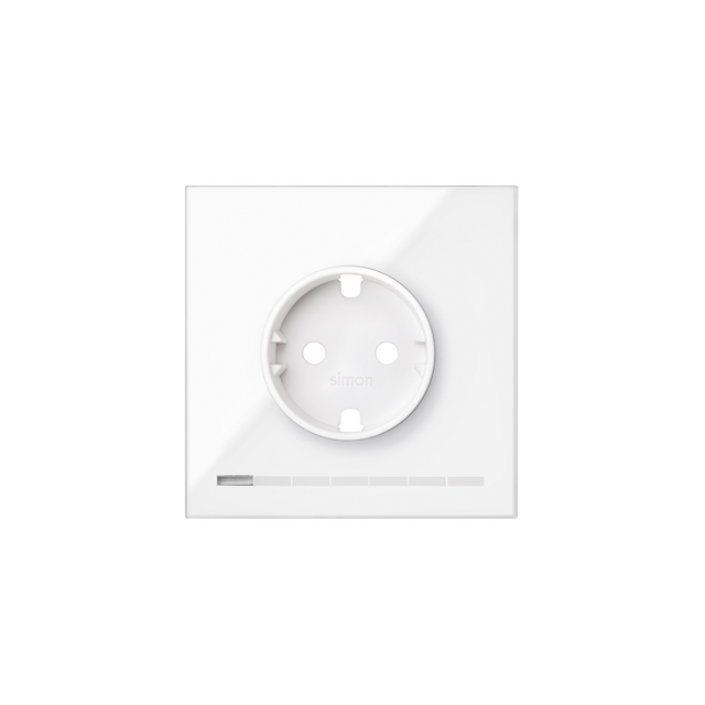 Simon 100 Panel 1-krotny: iO gniazdo z/u schuko biały