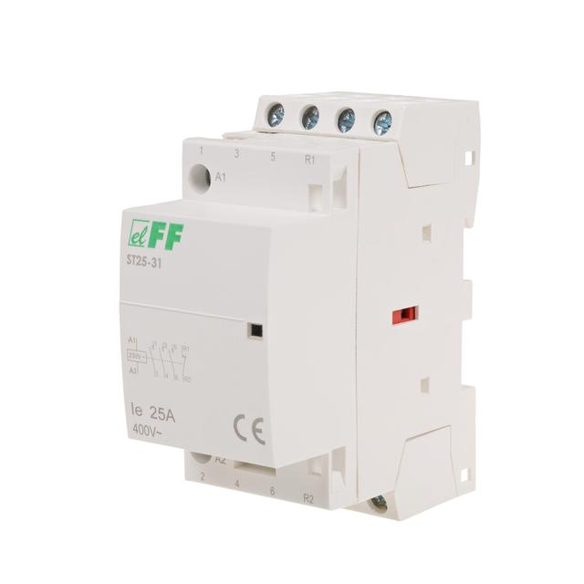Stycznik modułowy montaż na szynie styki 3Z+1R 25A ST25-31 F&F