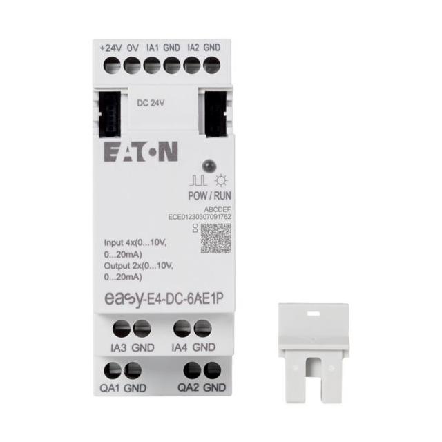 EASY-E4-DC-6AE1P easyE4 Push-in rozszerzenie 24VDC 4AI 2AO (0/4..20mA/0..10VDC) 197516 EATON