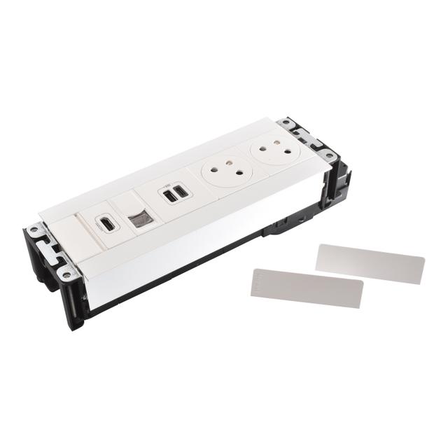 INCARA: MULTILINK - 2X2P+Z / USB A+C / RJ45 / HDMI - 2,0 M-BIAŁY, Legrand