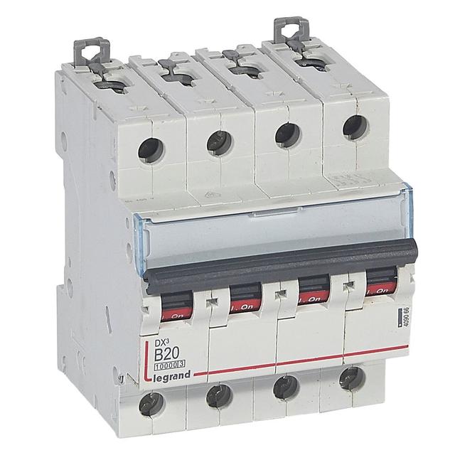 Wyłącznik Nadprądowy S 314 4P B20A 10000A DX3 409066 LEGRAND