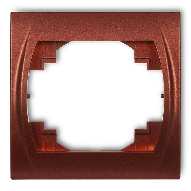 LOGO Ramka pozioma pojedyncza brązowy metalik 9LRH-1 KARLIK