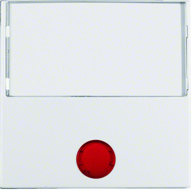 BERKER B.Kwadrat Klawisz z 5 dołączonymi soczewkami i pole opisowe do łączników 1-klawiszowych biały