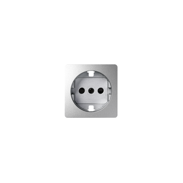 Simon 82 Pokrywa gniazda pojedynczego Schuko z przesłonami aluminium 82041-93 KONTAKT