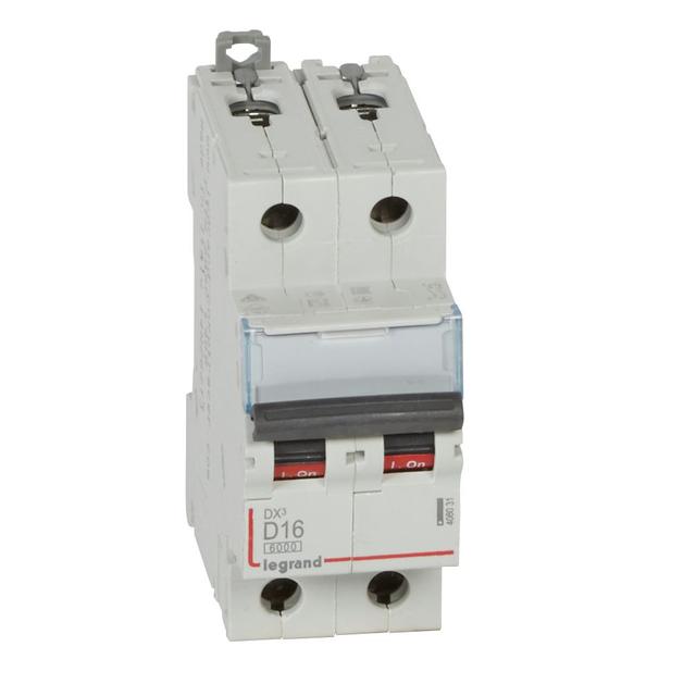 Wyłącznik Nadprądowy S 302 2P D16A 6kA DX3 408031 LEGRAND