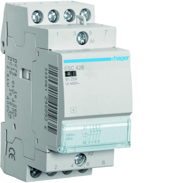 Stycznik modułowy 230V AC 4R 25A AC-7A B ESC426 HAGER