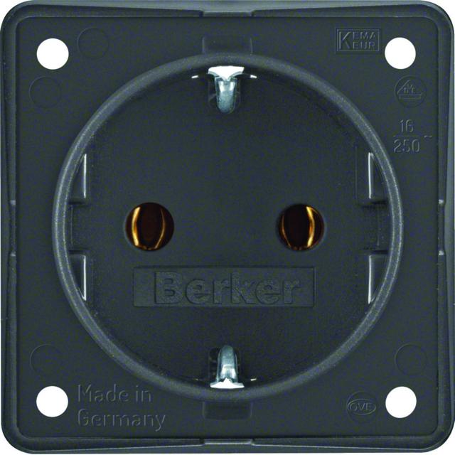 BERKER Integro Flow Gniazdo SCHUKO antracyt 947782505 HAGER
