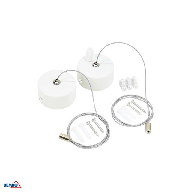 ROZETA SUFITOWA OKRĄGŁA BIAŁA Z LINKĄ 100CM