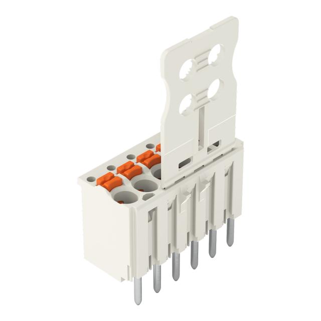 Gniazdo picoMAXeCOM raster 3,5mm 6‑biegunowe z prostymi pinami lutowniczymi z płytką 2091‑1156 /50szt./ WAGO