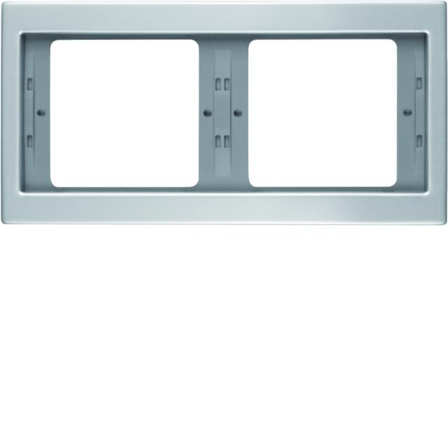 BERKER K.5 Ramka podwójna pozioma aluminium 13637003 HAGER
