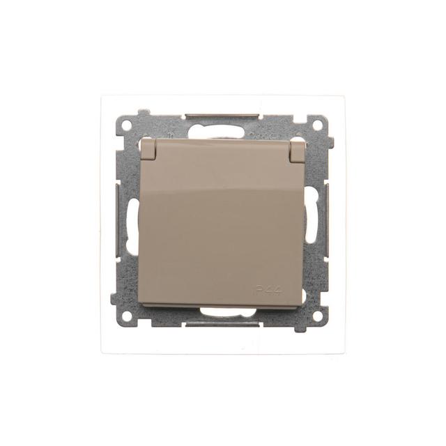 Simon 54 Gniazdo wtyczkowe do wersji IP44 Z USZCZELKĄ 16A 250V zaciski śrubowe kremowy *Uszczelka do ramek S54 PREMIUM DGZ1BZ.01/41 KONTAKT