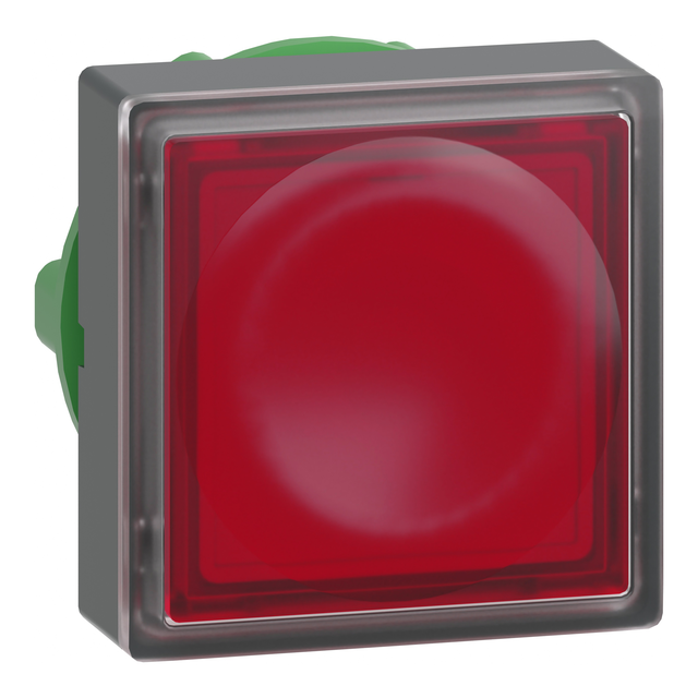 Harmony XB5 Przycisk płaski kwadratowy czerwony z samopowrotem LED plastikowy ZB5CW343 Schneider