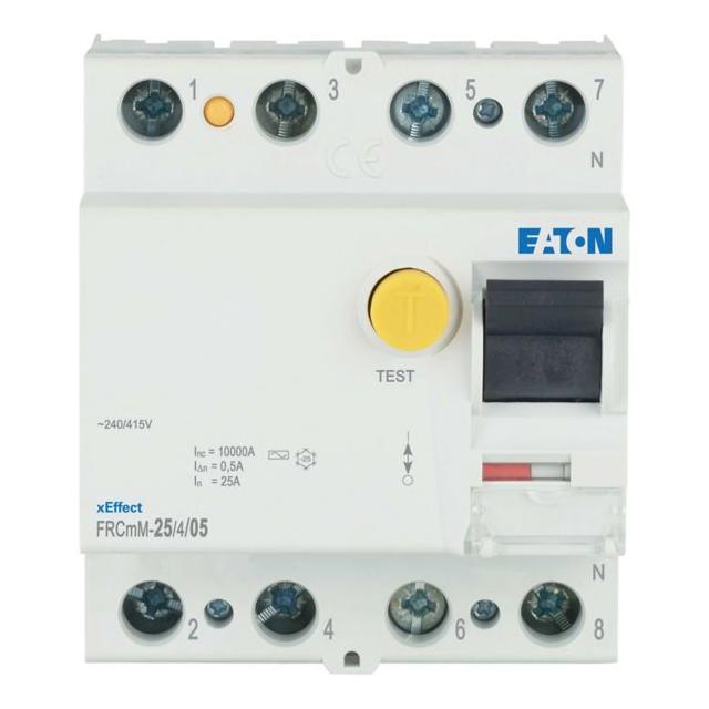 FRCmM-25/4/05 Wyłącznik różnicowoprądowy 10kA 25A 4P 500mA typ AC 170425 EATON