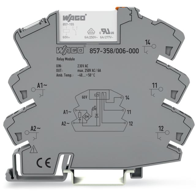 Moduł przekaźnikowy AC 230V szary 857-358/006-000 WAGO