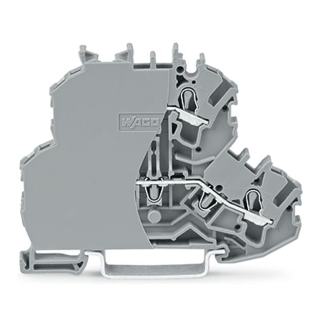 Złączka dwupiętrowa przelotowa/przelotowa szara /50szt./ 2002-2201/099-000 WAGO