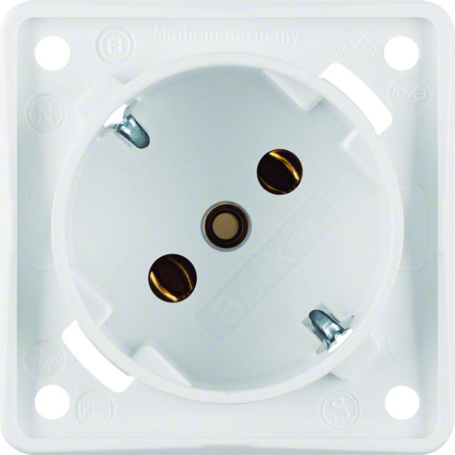 Integro Flow Gniazdo SCHUKO 45°, mechanizm biały 841852522 HAGER
