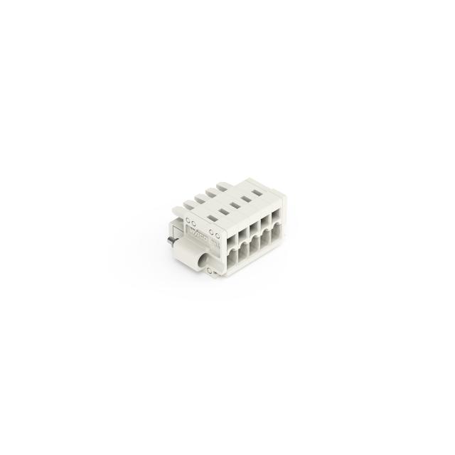 Gniazdo MCS‑MINI Classic 5‑biegunowe jasnoszare raster 3,5mm 734‑105/107‑000 /50szt./ WAGO