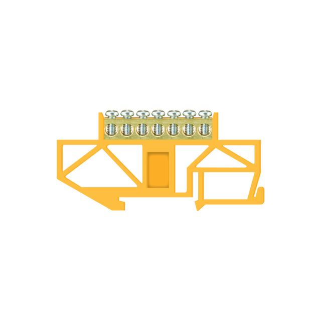 Listwa zaciskowa wysoka podstawa - 7 żółta