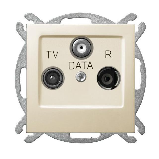 IMPRESJA Gniazdo antenowe RTV-DATA kolor ecru GPA-YD/m/27 OSPEL