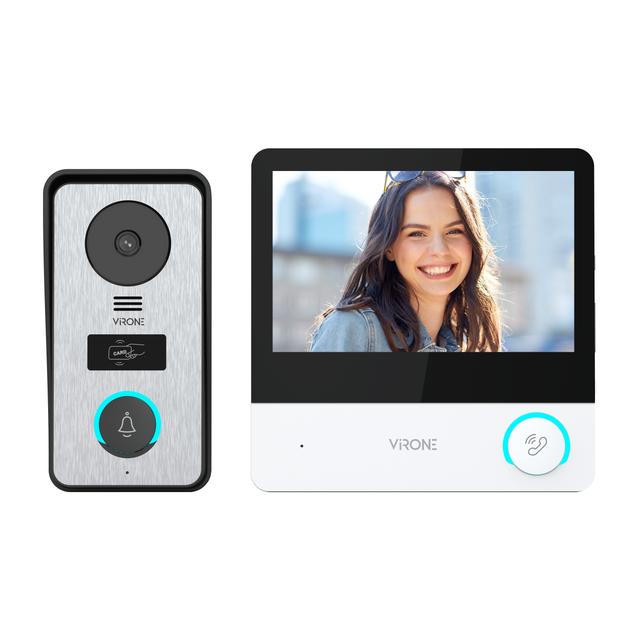 Wideodomofon domofon FULL HD 7 cal polskie menu czytnik RFID daszek furtka + brama CETI VDP-60FHD OR