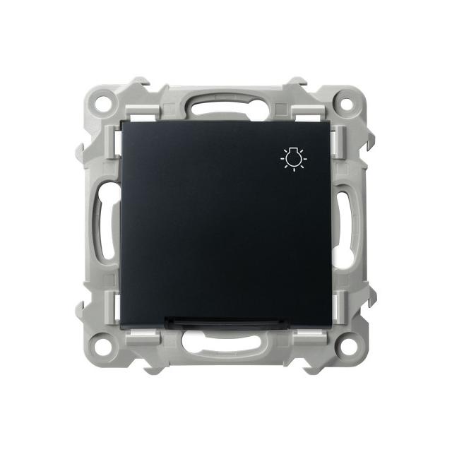 SZAFIR Łącznik zwierny  światło  z podświetleniem niebieskim - kolor czarny metalik